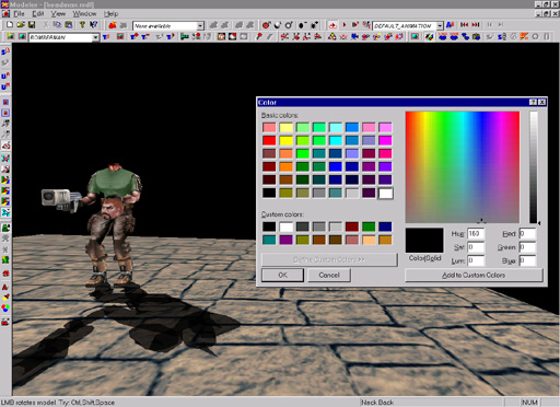 SeriousModeler with Colorpicker