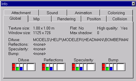 SeriousModelers ToolsInfo Global-Tab