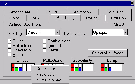 SeriousModelers ToolsInfo Rendering-Tab Rightclick-Menu on Colorpicker