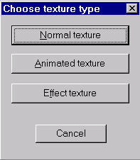 'Choose texture type' window