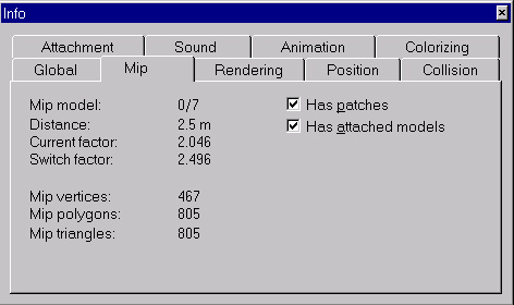 SeriousModelers ToolsInfo Mip-Tab