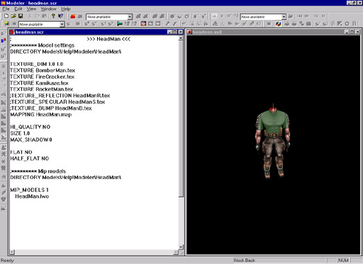 SeriousModeler Headman with Script