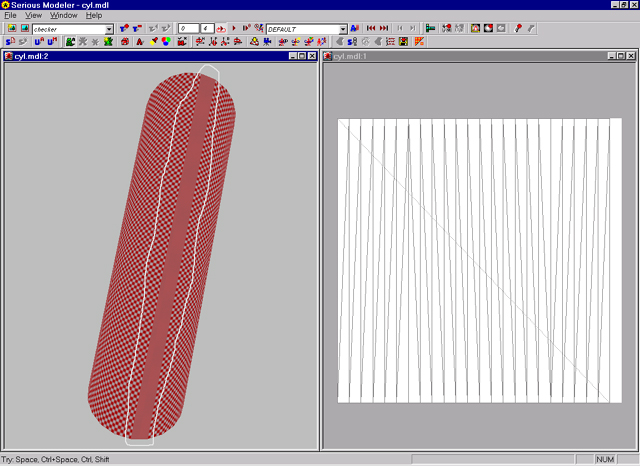 SeriousModeler Cylindrical-Model UV-Map