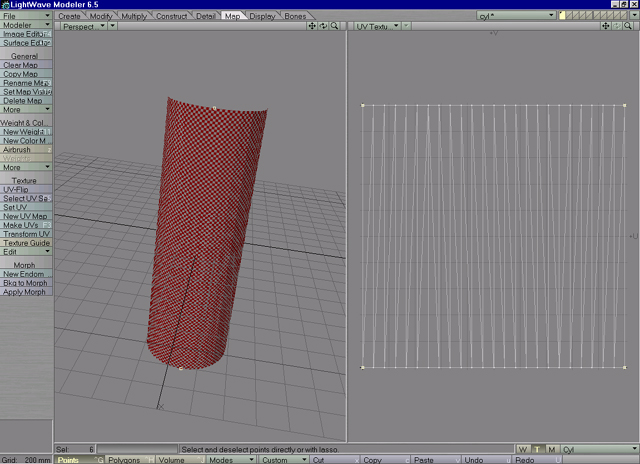 Lightwave Cylindrical-Model Vertics with multiple Mapping-Coords