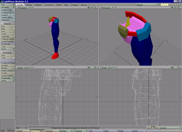 Lightwave same Model with Surfaces defined