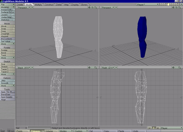 Lightwave Leg-Model