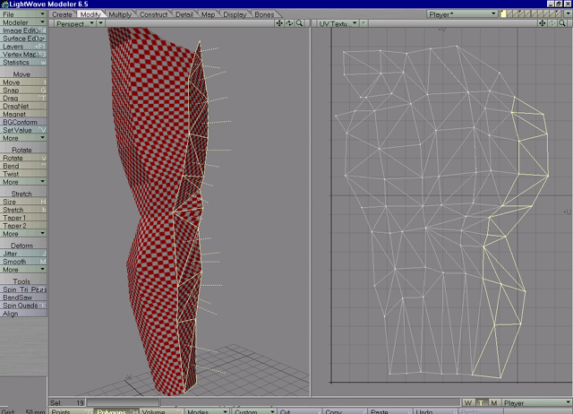 Lightwave Leg-Model splitt UV-Map