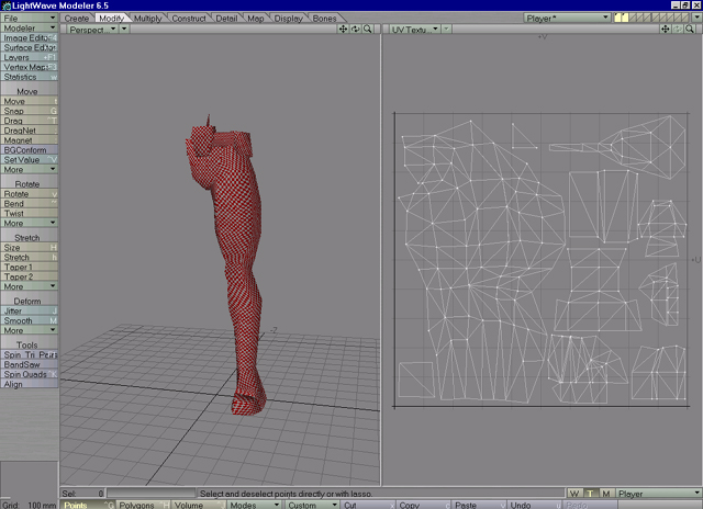 Lightwave Leg-Model complete UV-Map