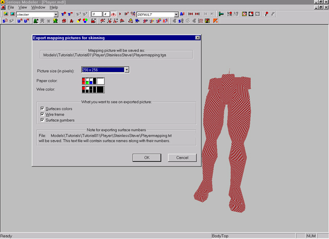 SeriousModeler export UV-Map for skinning