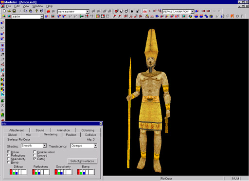 Modeler shows Amon-Model